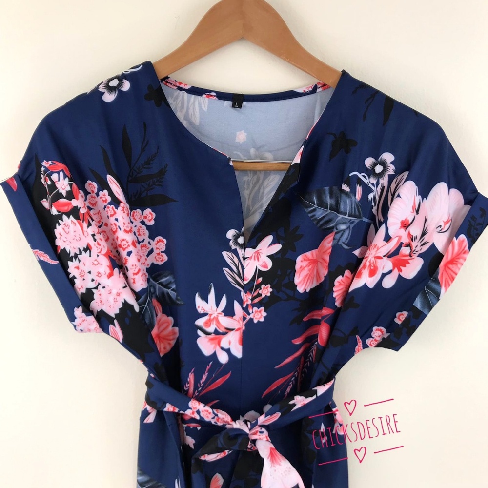 Boho Summer V-neck Midi Printed Dress - Picture 8 of 8